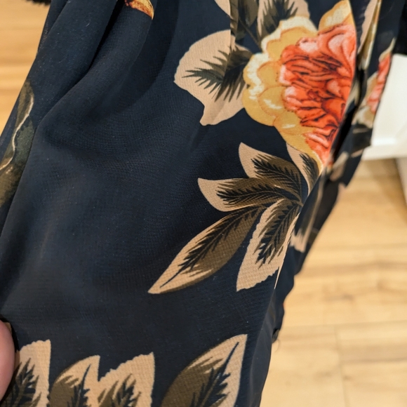 Floral Navy and Orange Dress - Picture 6 of 6